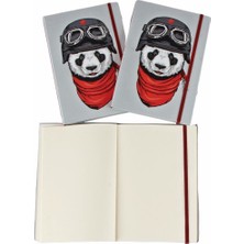 Hediyekanalı  Sert Kapak Panda Defter 40'lı