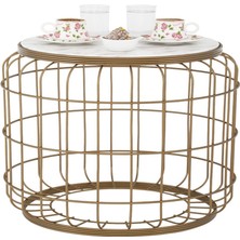 Begüsa Camellia Sehpa Eskitme Mermer