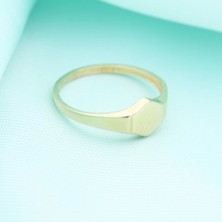 İryum 14K Altın Altıgen Parlak Chocolate Yüzük 4Y28111