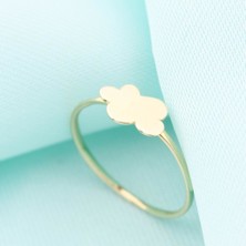 İryum 14K Altın Bulut Motifli Chocolate Yüzük 4Y28109