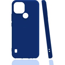 Tekno Grup Realme C21 Kılıf Mat Esnek Biye Silikon Kılıf + Nano Ekran Koruyucu