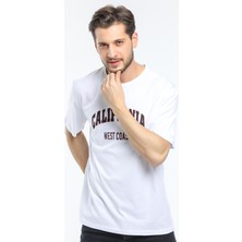 Superlife Bisiklet Yaka Californıa Baskılı Tshirt