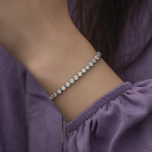 CHIC TOUCH Zirkon Taşlı Pırlanta Modeli  Gümüş Bileklik