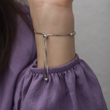 CHIC TOUCH Zirkon Taşlı Pırlanta Modeli  Gümüş Bileklik