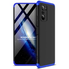 ZORE Xiaomi Redmi K40 Kılıf Zore Ays Full Koruma Kılıf Siyah - Mavi