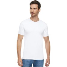 Tutku Elit Beyaz Renk 0 Yaka Kısa Kollu Atlet Fanila