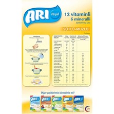 Arı Mama Arı 12 Vitaminli 6 Mineralli Sütlü Muzlu Pirinçli 200GR (6'lı Paket)