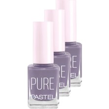 Pastel Pure Üzüm Rengi Koyu Mor Oje 3'lü Set