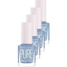 Pastel Pure Açık Mavi Gökyüzü Rengi Oje 4'lü Set