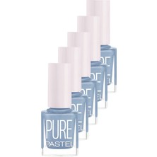 Pastel Pure Açık Mavi Gökyüzü Rengi Oje 5'li Set