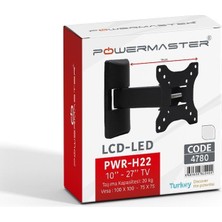 Powermaster PWR-H22 19''-28'' Tek Kollu Hareketli Tv Askı Aparatı