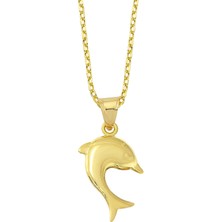 Altın Sepeti  Altın Yunuslu Kolye AS1672KL