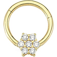 Altın Sepeti  Altın Çiçek Model Circle Helix Piercing AS86PC