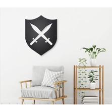 Twins Decorative Gifts Shield Lazer Kesim Metal Duvar Dekoru