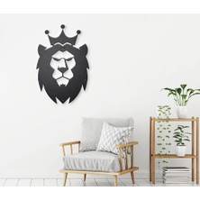 Twins Decorative Gifts King Lion Lazer Kesim Metal Duvar Dekoru