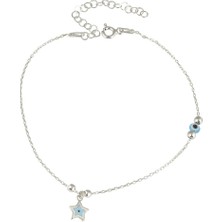 Altın Sepeti  Gümüş Yıldızlı Göz Halhal AS19652F21