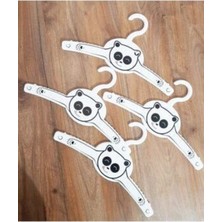 TEKNO İSTANBUL 4 Adet Panda Resimli Bebek ve Çocuk Plastik Elbise Askısı