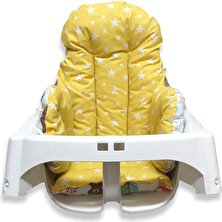 Bebek Özel Bebek/çocuk Mama Sandalyesi Minderi Orman ve Sarı Yıldızlı Desenli