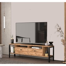 Alaluna Metal Ayaklı  Atlantik Çam 160 cm Tv Ünitesi