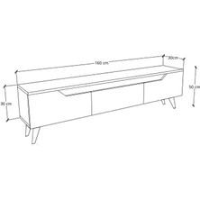 Ankara Mobilya Mana 160 cm Beyaz Tv Ünitesi
