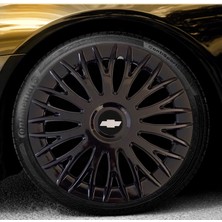 HMNL  chevrolet Rezzo 16'' Inç   Piano Black Renk 4lü Set Jant Kapağı Çelik Jant Görünümlü