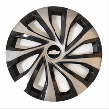 HMNL Chevrolet Malibu 14'' Inç Gri - Siyah Renk  4lü Set Jant Kapağı Çelik Jant Görünümlü