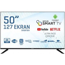 Onvo OV50F354 50" 127 Ekran Frameless 4K Ultra HD Android Smart LED TV