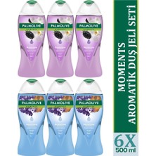 Palmolive Moments Duş Jeli Böğürtlen Orkide + Sandal Ağacı Lavanta 500 ml x 6 Adet