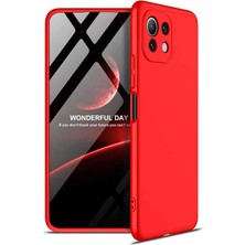 ZORE Xiaomi Mi 11 Lite Kılıf Zore Ays Full Koruma Kılıf Kırmızı