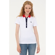 U.S. Polo Assn. Kadın Beyaz Basic T-Shirt