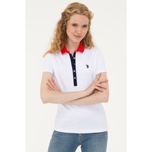U.S. Polo Assn. Kadın Beyaz Basic T-Shirt