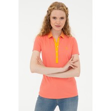 U.S. Polo Assn. Kadın Nar Çiçeği Basic T-Shirt
