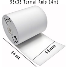 Rulo Merkezi 56X14 mt Yazar Kasa Pos Rulosu 200'LÜ  Paket