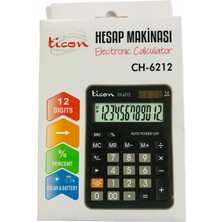 Ticon Hesap Makınası Tıcon 12 Hane Ch 6212 (336505)