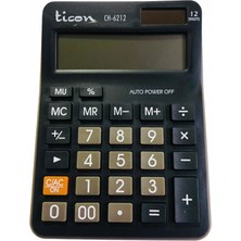 Ticon Hesap Makınası Tıcon 12 Hane Ch 6212 (336505)