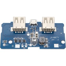 Robotistan Çift USB Çıkışlı Power Bank Kartı - Pil Seviye Göstergeli (2.1A ve 1A Çıkışlı)