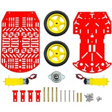 Robotistan Platforma Çok Amaçlı Mobil Robot Platformu  - Kırmızı