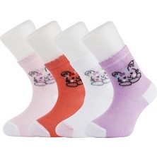 Moyra Socks 4'lü Desenli Unisex Bebek Çorabı