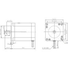 Pololu Bipolar/unipolar Nema 23 200 Adım 57X76 mm 8.6 V Step Motor - PL-1477