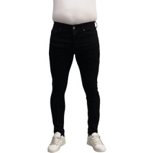 Amor Man Slim Fit Solmayan Siyah Diz Yapmayan Yazlık Erkek Jeans Kot Pantolon