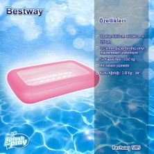 Bestway 51115 Şişme Tabanlı Çocuk Havuzu 165X104X25CM + Pompa