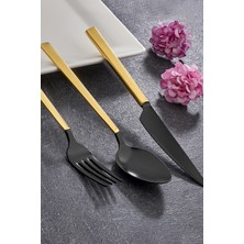 Avcı Gold Mix Touch Mat 36 Parça Çatal Kaşık Bıçak Takımı 18/10 Paslanmaz Çelik