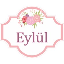 Hepbizden Kişiye Özel Çiçekli Etiket Sticker 48 Adet