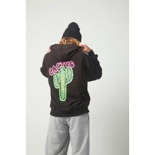 Trendiz Cactus Oversıze Sweatshirt Siyah TR30013