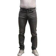 Amor Man Boya Sıçrama Detaylı Yeni Tarz Yazlık Modern Fit Kesim Uzun Boy Fermuarlı Bol Erkek Kot Pantolon