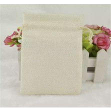 Ozan Tuhafiye Kese Krem Renk Jüt Kumaş 7x9 cm 50 Adet