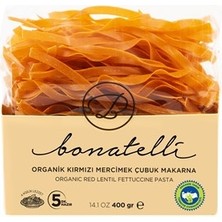 Bonatelli Organık Kırmızı Mercimekli Çubuk Makarna 400gr