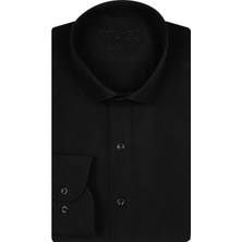 Süvari Slim Fit Siyah Erkek Gömlek