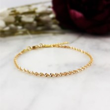 BijuStore Kadın Burgu Zincir Bileklik Altın Renk