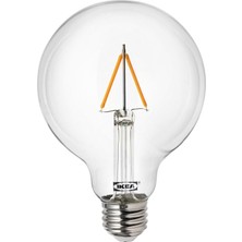 IKEA Lunnom Led Ampul E27 Küre Şeffaf 16471